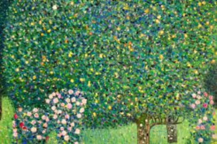 Gustav Klimt:  Rose Bushes Under the Trees